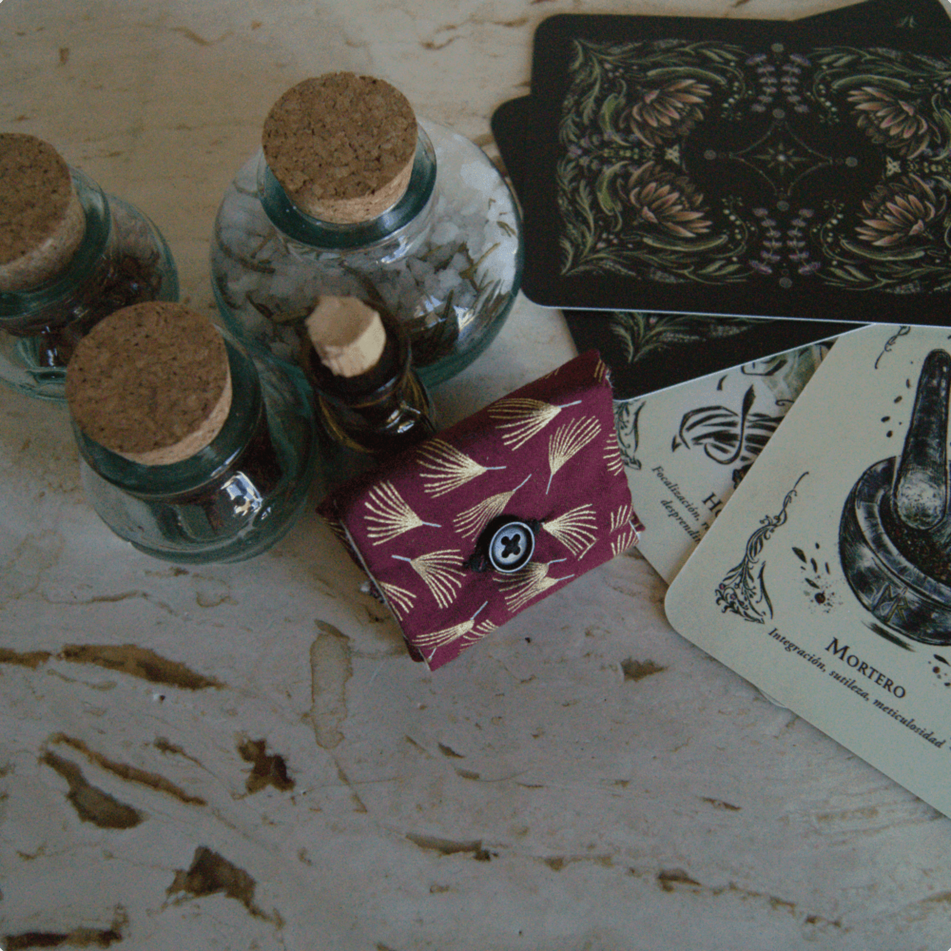 Altar de viaje en tela – Kit portátil ritual - 4