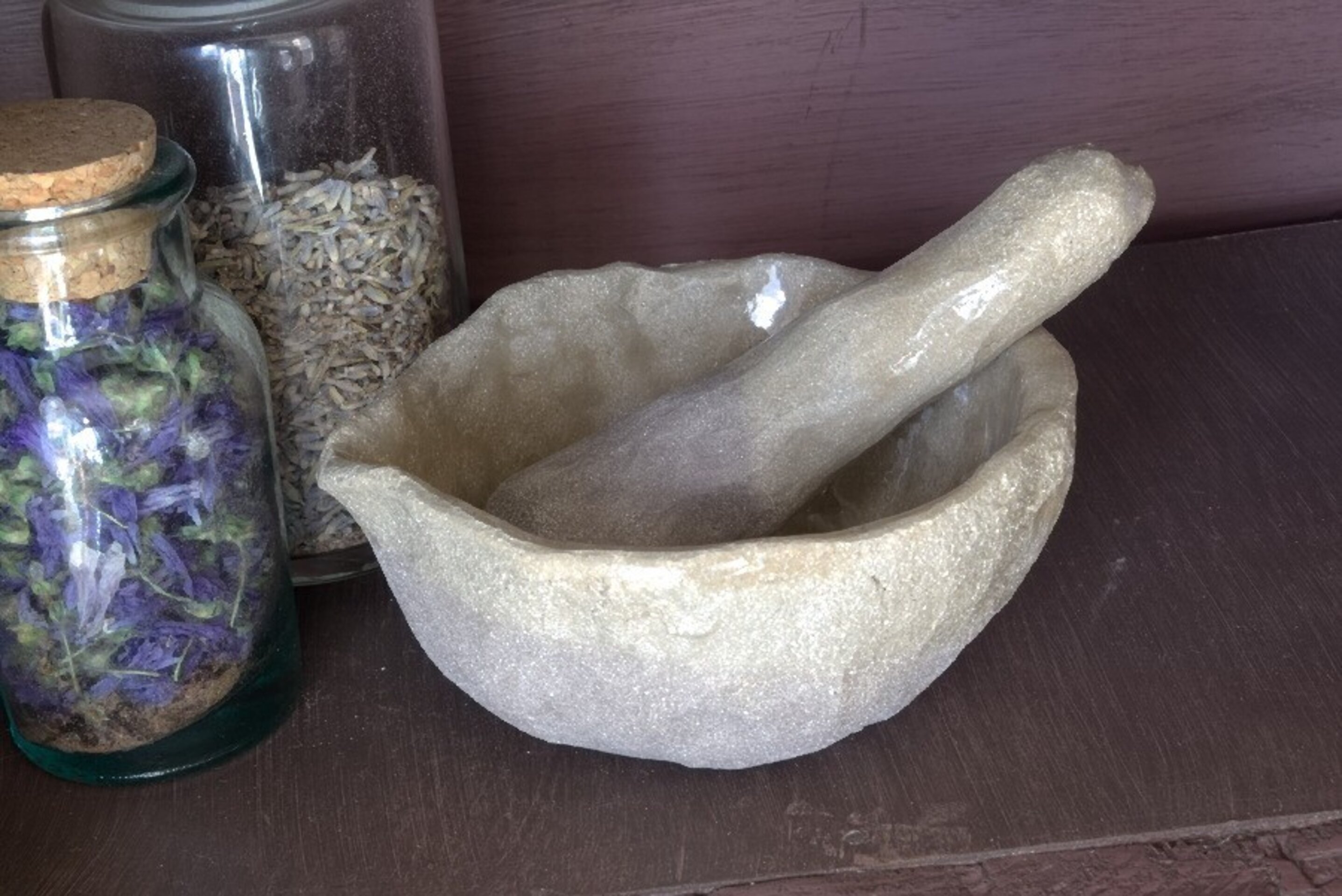 Mortero ritual de gres para alquimia doméstica - 2